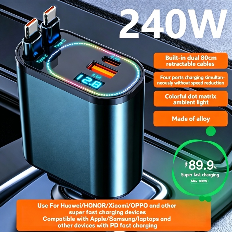 Fast Ev Charger - Ładowarka samochodowa 4 w 1 z